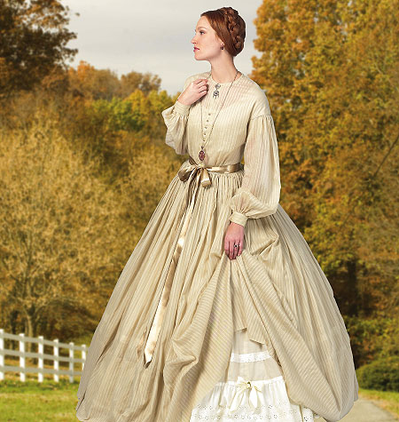 B 5831 Victorian Misses' Dress and Petticoat