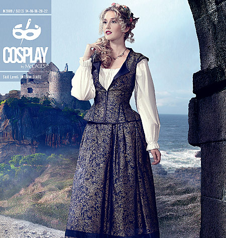 M 2089 ABIGAIL: Weste, Rock und Petticoat
