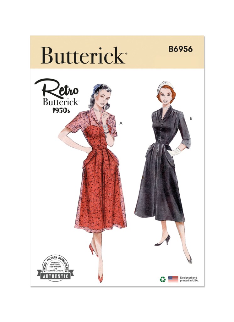 B 6956 Vintage Schnittmuster 50er Jahre