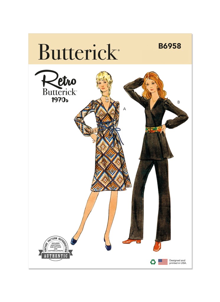 B 6958 Vintage Schnittmuster 70er Jahre