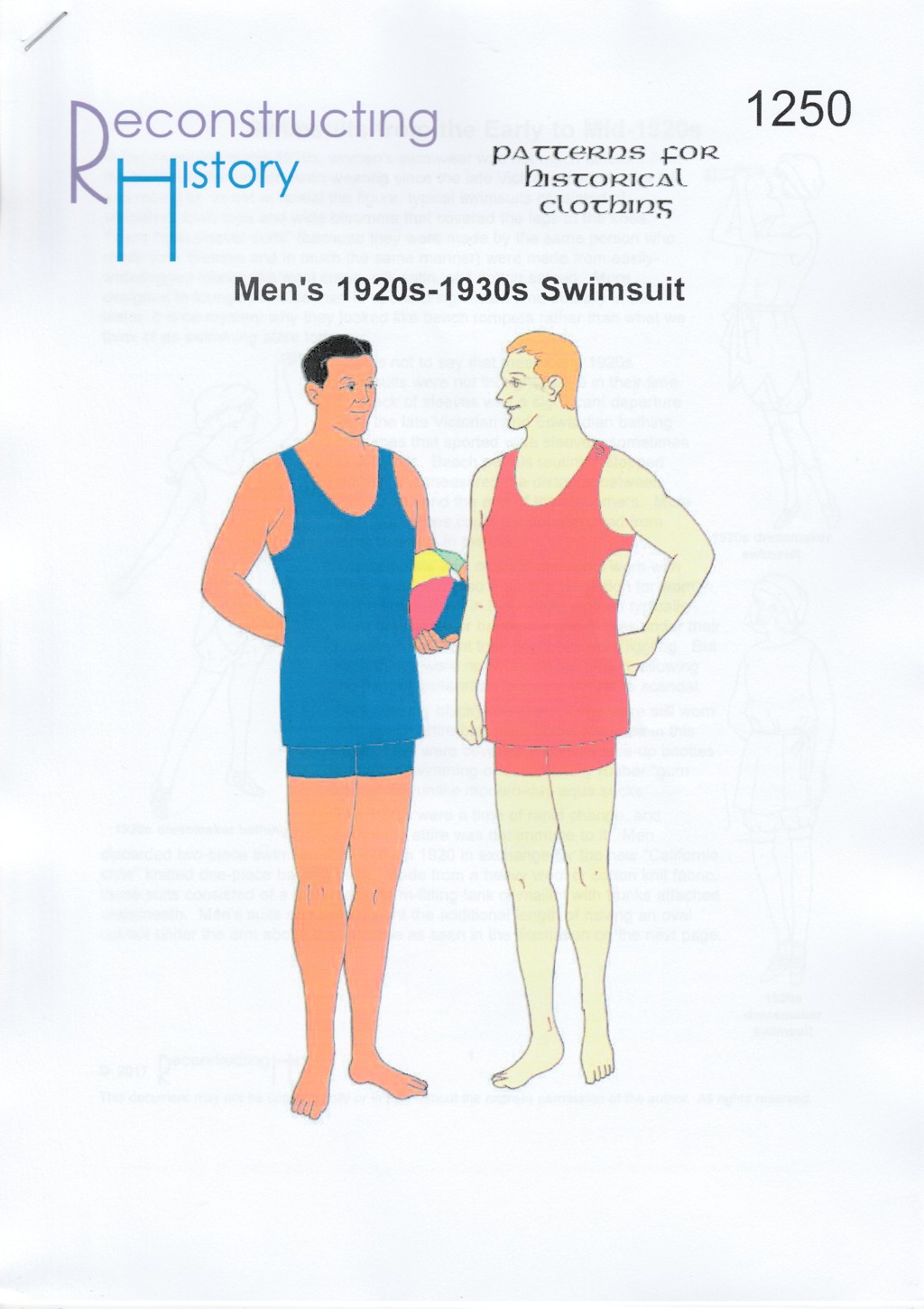 RH 1250 Men's 1920s-1930s Knit Swimsuit