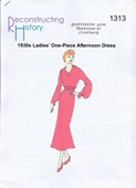 RH 1313 1930s one-piece afternoon dress