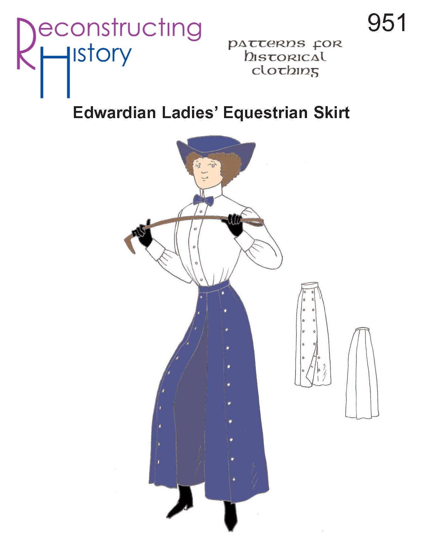 RH 951 Edwardianischer Damenreitrock
