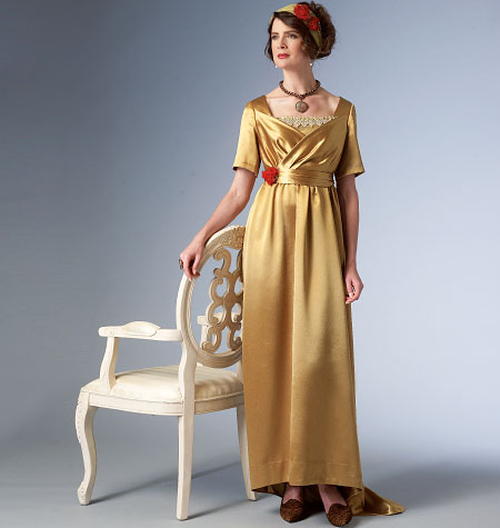 B 6190 Kleid und Jacke mit Empire-Taille