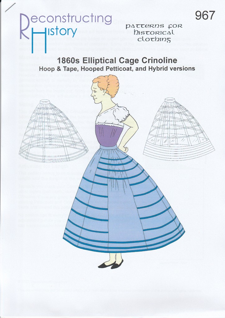 RH 967 Viktorianische 1860er Elliptische K�fig Krinoline